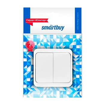 Выключатель Smartbuy "Юпитер" 2-клав.10A белый