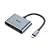 USB-Хаб HOCO HB30 1USB/Type-C/HDMI/VGA Type-C (m) USB3.0 серый (1/18/180)