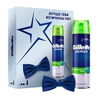 Набор Gillette Series гель для бритья с галстуком-бабочкой