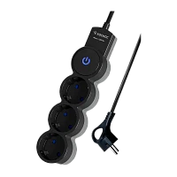 Удлинитель Космос 3р.С/З 10A 5.0м с выкл. ПВС 3х0.75мм² IP20 черный (1/30)