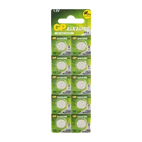 Батарейка GP G8/LR1120/LR55/391A/191 BL10 Alkaline 1.5V отрывные (10/250/5000) R