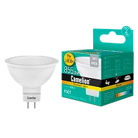 Лампа светодиодная Camelion JCDR GU5.3 9W 3000К 220V софит матовая (1/5/100)