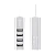 USB-Хаб HOCO HB1 4USB USB (m) серебряный (1/12/120)