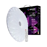 Светильник настенно-потолочный Космос ASTRA Premium 55W 230V LED накладной пульт ДУ белый (1/5)