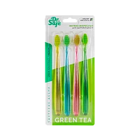 Зубная щетка Dr.Safe Green Tea средняя 4шт. (4/96)