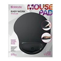 Коврик для мыши Defender Easy Work 260x5x225мм черный (1/30)