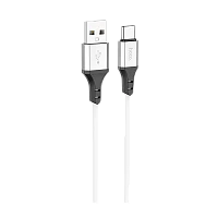 Кабель HOCO X86 USB (m)-Type-C (m) 1м 3.0A силикон белый (1/360)