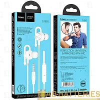 Наушники внутриканальные HOCO M84 с микр. белый (1/16/160)