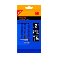 Бритва одноразовая Kodak "Disposable Razor 2 BLUE" 2 лезвия 5шт. (5/240/960)