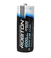 Аккумулятор ROBITON Li26650 с защитой PK1 (1/4/128)