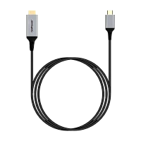 Кабель GoPower Type-C (m)-HDMI (m) 2м ПВХ 4K 60Hz черный Premium Zip-Lock c подвесом (1/100)