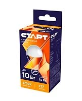 Лампа светодиодная Старт GLS E27 10W 2700К 220V груша WS матовая (1/10/100)