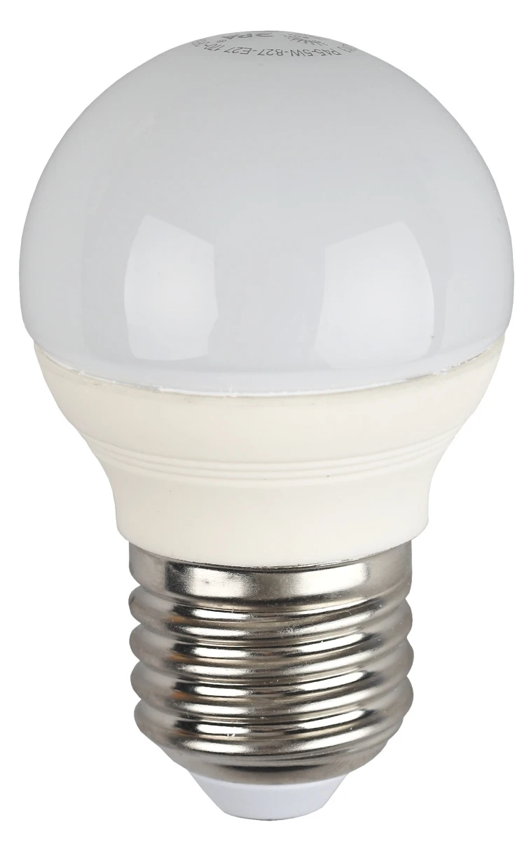 Лампа светодиодная ЭРА P45 E27 7W 2700К 170-265V шар матовая (1/10/100)