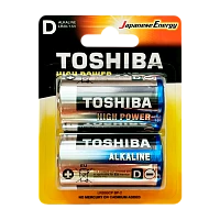 Батарейка Toshiba LR20 D BL2 Alkaline 1.5V (2/20/80)