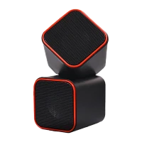 Колонки 2.0 Smartbuy CUTE 6W USB+Jack 3.5мм черный оранжевый (1/60)