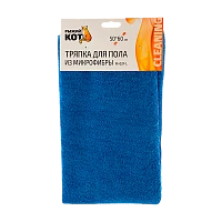 Тряпка для пола Рыжий кот M-02F-L 50х60см микрофибра синий (1/10/50)