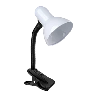 Светильник настольный Camelion KD-320 60W 230V E27 прищепка белый (1/12)