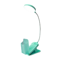 Светильник настольный Ultraflash UF-751 7W 230V прищепка 3 ур.ярк. зеленый (1/50)