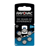 Батарейка Rayovac ACOUSTIC ZA675 BL6 Zinc Air 1.45V 0%Hg (6/60/600)