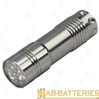 Фонарь универсальный Трофи TM9 0.7W 9LED от батареек серебряный в блистере (1/20/180)