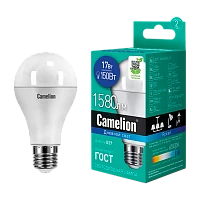 Лампа светодиодная Camelion A65 E27 17W 6500К 170-265V груша матовая (1/10/100)
