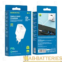Сетевое З/У Borofone BN3 Type-C 20W QC3.0 белый (1/35/140)