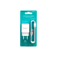 Сетевое З/У Borofone BA20A 1USB 2.1A с кабелем Type-C белый (1/48/192)