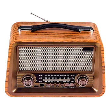 Радиоприемник DEESPI S1217 RE-07 пластик BT/AM/FM/SW/USB/AUX/MicroSD РЕТРО-стиль