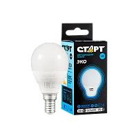 Лампа светодиодная Старт Sphere E14 10W 6500К 220V шар Black матовая (1/10/100)