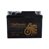 Аккумулятор для мототехники GoPower AMT-1240 12V 4Ah клеммы под болт M5 (1/10)