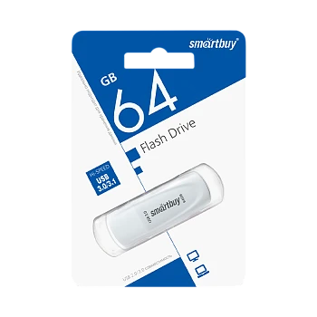 Флеш-накопитель Smartbuy Scout 64GB USB3.0 пластик белый 