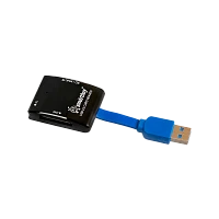 Картридер Smartbuy 700 USB3.0 SD/microSD/MS/M2 черный (1/20)