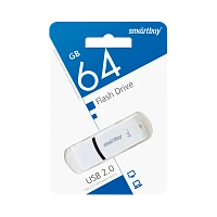 Флеш-накопитель Smartbuy Paean 64GB USB2.0 пластик белый
