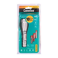 Фонарь ручной Camelion LED5137 10W LED 5 режимов+ZOOM +3AAA титан (1/6/24)