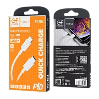 Кабель GFPower PD10L Lightning (m)-Type-C (m) 1м 2.4A 20W ПВХ белый (1/120/480)