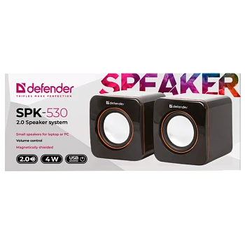 Колонки 2.0 Defender SPK-530 4W USB черный (1/20)