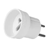 Сетевой переходник Volsten SA 1/1-M 10A 1р.С/З белый (1/500)