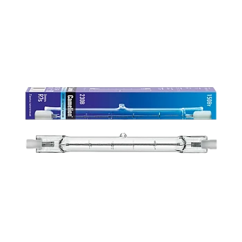 Лампа галогенная Camelion R7s 150W 220V трубка J118 прозрачная (1/50/500)
