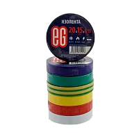 Изолента Еврогарант/EG 15мм*20м ПВХ ассорти (10/200)