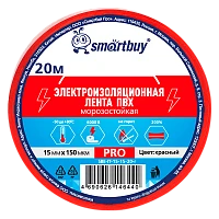 Изолента Smartbuy PRO 15мм*20м ПВХ морозостойкая красный
