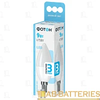 Лампа светодиодная Фотон B35 E14 9W 4000К 100-265V свеча (1/10/50)