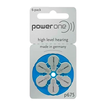 Батарейка PowerOne ZA675 BL6 Zinc Air 1.45V (6/60/300)