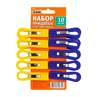 Прищепки для белья Рыжий кот 7х2см 10шт. (1/40)