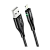 Кабель HOCO U93 USB (m)-Lightning (m) 1.2м 2.4A нейлон черный (1/22/220)