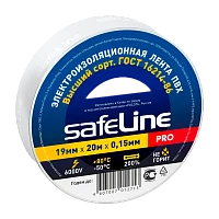 Изолента Safeline 19мм*20м ПВХ белый (10/200)