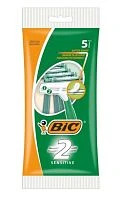 Бритва одноразовая BIC "БИК 2 Sensitive" 2 лезвия 5шт. (1/20)