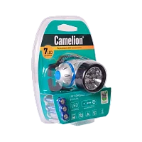 Фонарь налобный Camelion LED5310 7LED от батареек IPX4 3 режима (1/6/48)
