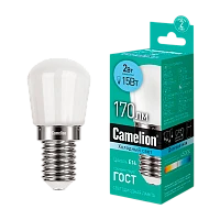 Лампа светодиодная Camelion T26 E14 2W 4500К 207-244V для холодильника матовая