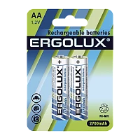 Аккумулятор бытовой Ergolux HR6 AA BL2 NI-MH 2700mAh (2/24/384)
