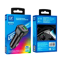 Автомобильное З/У GFPower A03PQ 1USB+1Type-C 30W RGB черный (1/37/148)